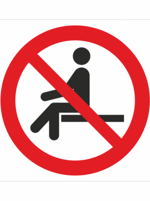 Zákazová bezpečnostná značka - Symbol bez textu: Zákaz sadania