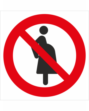 Zákazová bezpečnostná značka - Symbol bez textu: Zákaz vstupu tehotným
