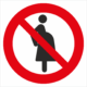 Zákazová bezpečnostná značka - Symbol bez textu: Zákaz vstupu tehotným