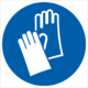 Príkazová bezpečnostná značka - Symbol bez textu: Použi ochranné rukavice