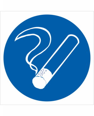 Príkazová bezpečnostá značka - Symbol bez textu: Fajčenie povolené