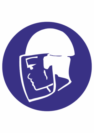 Příkazová bezpečnostní značka: Symbol bez textu - Použij ochranu obličeje