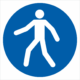 Príkazová bezpečnostná značka - Symbol bez textu: Použi chodník pre peších