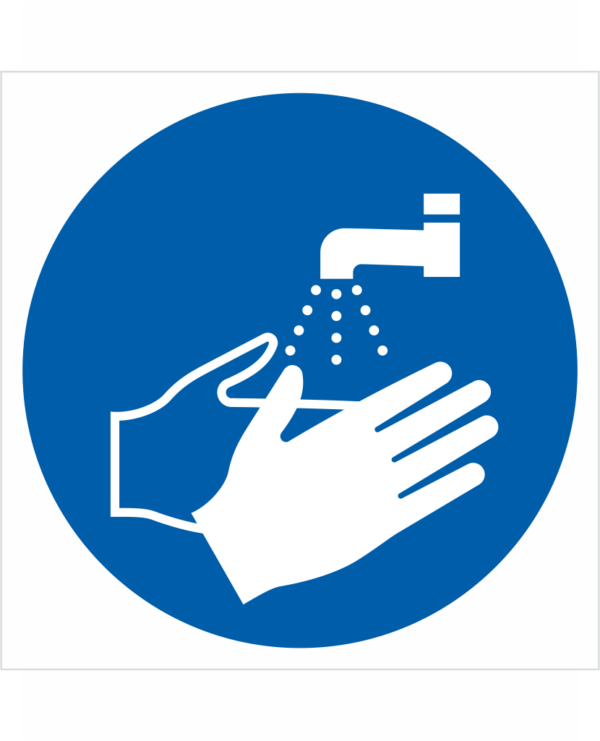 Príkazová bezpečnostná značka - Umy si ruky