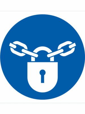 Príkazová bezpečnostná značka - Symbol bez textu: Uzamkni