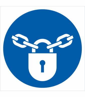 Príkazová bezpečnostná značka - Symbol bez textu: Uzamkni