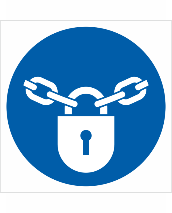 Príkazová bezpečnostná značka - Symbol bez textu: Uzamkni