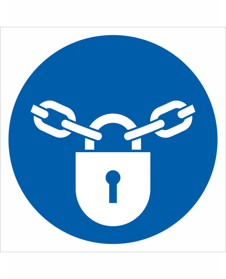 Príkazová bezpečnostná značka - Symbol bez textu: Uzamkni