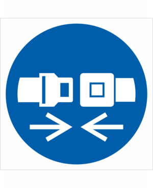 Príkazová bezpečnostná značka - Symbol bez textu: Použi záchytný systém