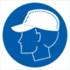 Príkazová bezpečnostná značka - Symbol bez textu: Použi protiúderovú čiapku
