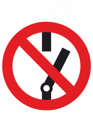 Zákazová bezpečnostní značka: Symbol bez textu - Nerozpojuj
