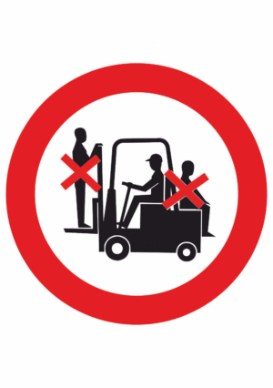 Zákazová bezpečnostní značka: Symbol bez textu - Zákaz jízdy na vozíku