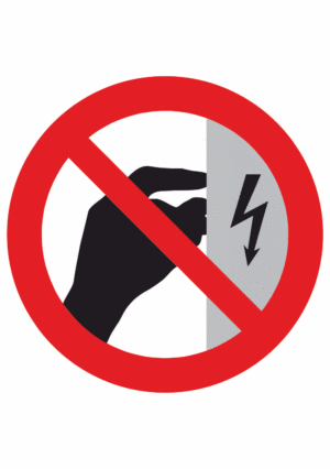 Zákazová bezpečnostní značka: Symbol bez textu - Nedotýkat se, pod napětím