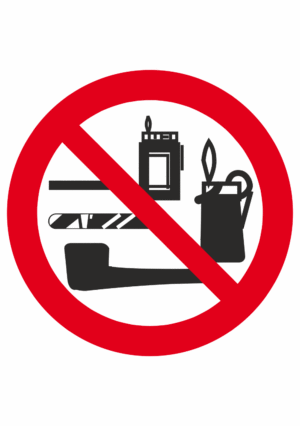 Zákazová bezpečnostní značka: Symbol bez textu - Zákaz tabákových výrobků
