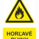Bezpečnostné značky výstražné - Výstražná značka s textom: Horľavé plyny
