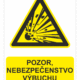 Bezpečnostné značky výstražné - Výstražná značka s textom: Pozor, nebezpečenstvo výbuchu prachu!