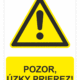 Bezpečnostné značky výstražné - Výstražná značka s textom: Pozor, úzký prierez!