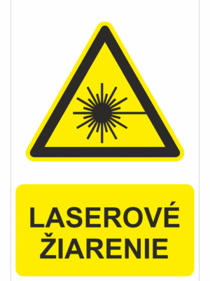Bezpečnostné značky výstražné - Výstražná značka s textom: Laserové žiarenie