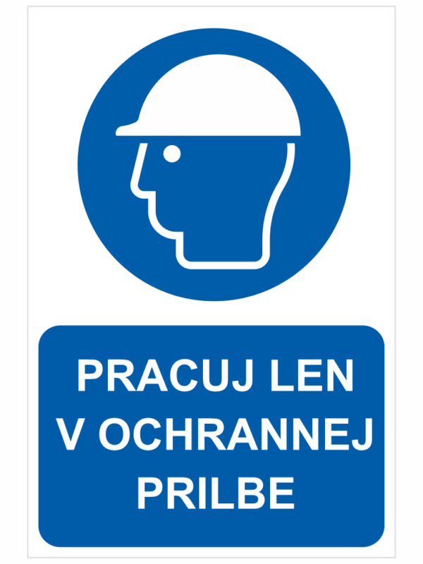 Pracuj v ochrannej prilbe! ISO 7010