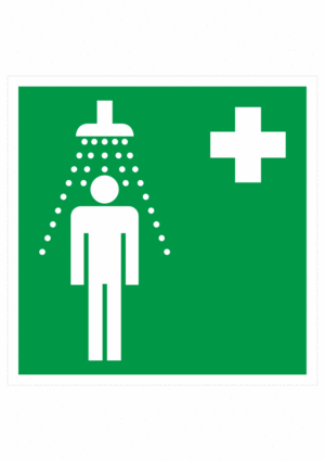 Bezpečnostné zachranné značky - Symboly bezpečí: Havarijná sprcha
