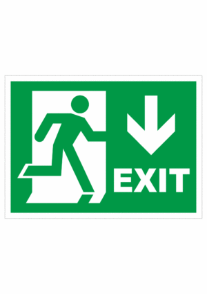 Bezpečnostné zachranné značky - Únikové značenie: EXIT symbol