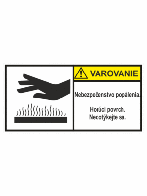Značenie stojov - Značenie podľa ISO 3864: Varovanie / Nebezpečenstvo popalenia