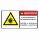Značenie stojov - Značenie podľa ISO 3864: Nebezpečenstvo / Laserové žiarenia pri odstraneni