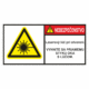 Značenie stojov - Značenie podľa ISO 3864: Nebezpečenstvo / Laserový luč pri otvoreni