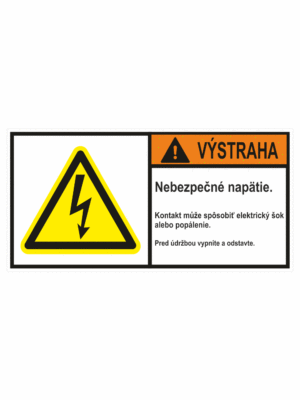Značenie stojov - Značenie podľa ISO 3864: Výstraha / Nebezpečné napätie