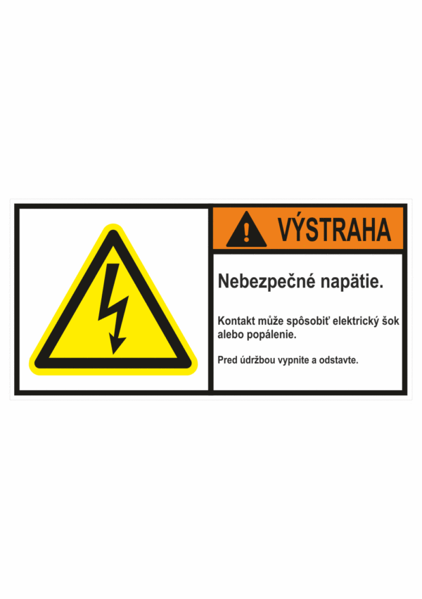 Značenie stojov - Značenie podľa ISO 3864: Výstraha / Nebezpečné napätie