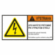 Značenie stojov - Značenie podľa ISO 3864: Výstraha / UPS Napätie