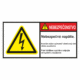 Značenie stojov - Značenie podľa ISO 3864: Nebezpečenstvo / Nebezpečné napätie, Kontakt može sposobit šok