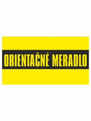 Kontrolní a kalibrační značenie - Kalibrační štítok: Orientačné meradlo