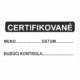 Kontrolní a kalibrační značenie - Kalibrační štítok: Certifikované / Meno, Dátum, Budúci kontrola