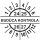 Kontrolné a kalibračné značení - Koliesko na 4 roky: Štítok Budúca kontrola 24/25/26/27 (Čierné)