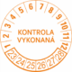 Kontrolné a kalibračné značení - Koliesko na 6 rokov: Kontrola vykonaná 23/24/25/26/27/28 (Oranžové)