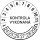 Kontrolné a kalibračné značení - Koliesko na 6 rokov: Kontrola vykonaná 24/25/26/27/28/29 (Čierné)