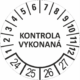 Kontrolné a kalibračné značení - Koliesko na 4 roky: Kontrola vykonaná 24/25/26/27 (Čierné)