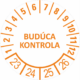 Kontrolné a kalibračné značení - Koliesko na 4 roky: Budúca kontrola 2023/24/25/26 (Oranžové)