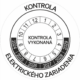 Kontrolné a kalibračné značení - Koliesko na 6 rokov: Kontrola elektrického zariadenia / Kontrola vykonaná 2024-2029 (Čierné)