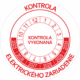 Kontrolné a kalibračné značení - Koliesko na 6 rokov: Kontrola elektrického zariadenia / Kontrola vykonaná 2025-2030 (Červené)