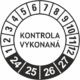 Kontrolné a kalibračné značení - Koliesko na 4 roky: Kontrola vykonaná 2024/25/26/27 (Čierné)