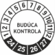 Kontrolné a kalibračné značení - Koliesko na 4 roky: Budúca kontrola 2024/25/26/27 (Čierné)