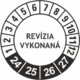 Kontrolné a kalibračné značení - Koliesko na 4 roky: Revízia vykonaná 24/25/26/27 (Čierné)