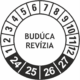 Kontrolné a kalibračné značení - Koliesko na 4 roky: Budúca revízia 24/25/26/27 (Čierné)