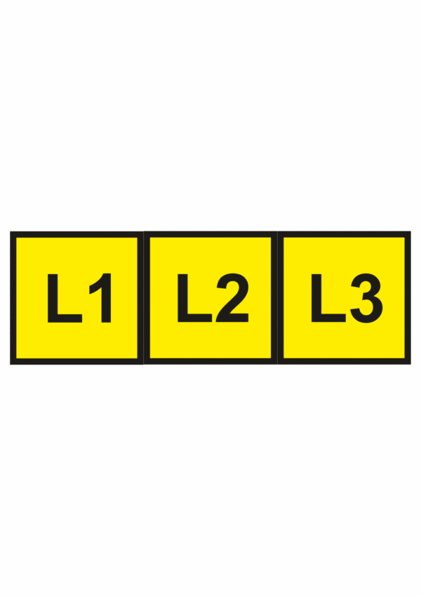 Elektro značenie - Symboly a aršíky: L1/L2/L3