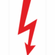 Elektro značenie - Symboly a aršíky: Blesk červený