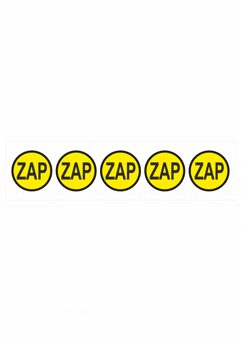 Elektro značenie - Symboly a aršíky: ZAP v kruhu