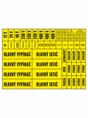Elektro značenie - Symboly a aršíky: Kombinovaný arch