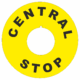 Značenie strojov a zariadenie - Označenie Núdzového zastavení: CENTRAL STOP (Kruh)